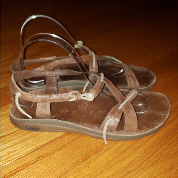 Chaco Brown Leather Gladiator Sandals - Picture 1 of 6